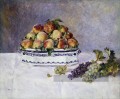 aux pêches et aux raisins Pierre Auguste Renoir Nature morte